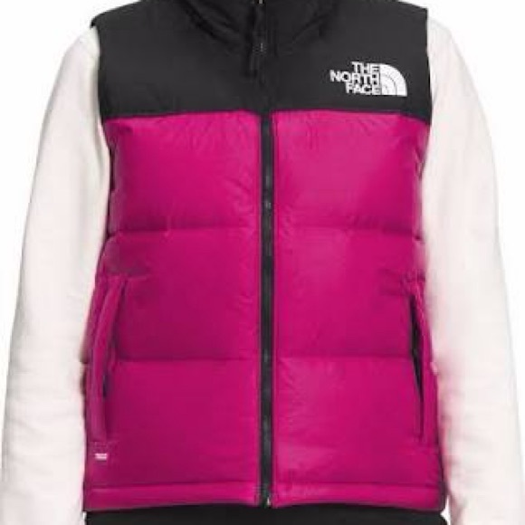 💗 The North Face 1996 Nuptse 700 Black and Pink Puffer Vest - Picture 5 of 16